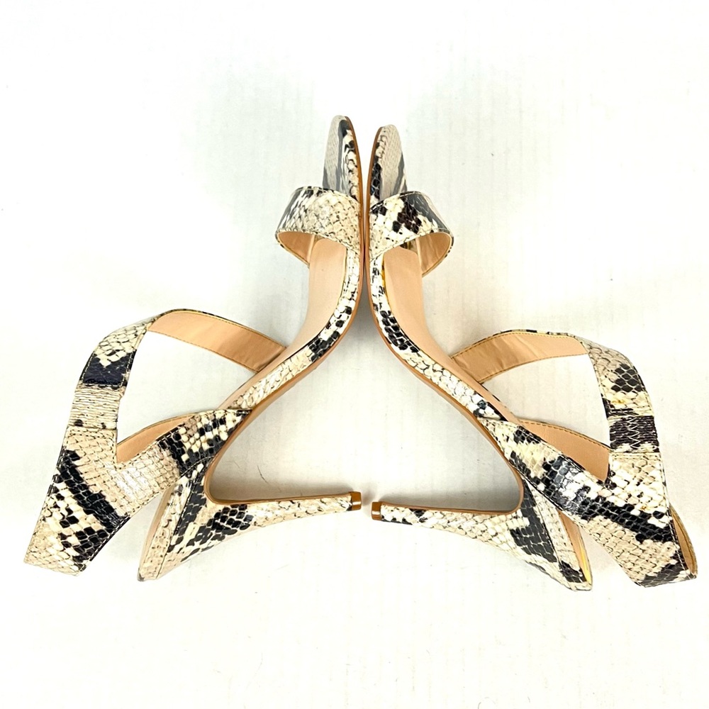 Nine West Adorbs Snakeskin Print Strappy Heels - Size 9 - Picture 5 of 9